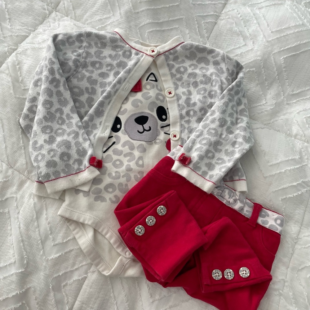 Adorable Gray and Red Kids outfit